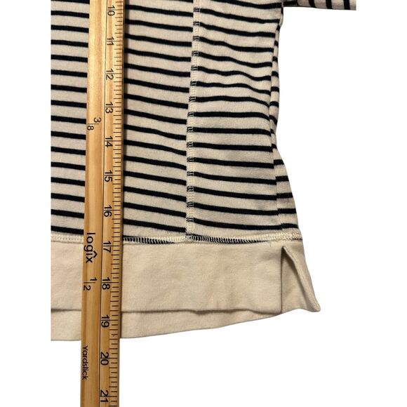 Sweaty Betty After Class Cropped Navy Striped Sweatshirt US 6 Pilates Athleisure - Picture 7 of 10